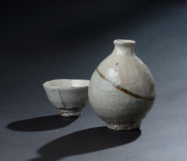 粉引写茶碗 杉本貞光 作 鵬雲斎書付 杉本貞光 粉引茶碗