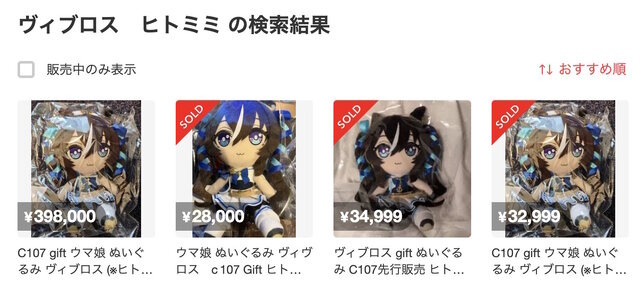 ヴィブロス gift ぬいぐるみ ウマ娘 ヒトミミあり ヴィブロス gift