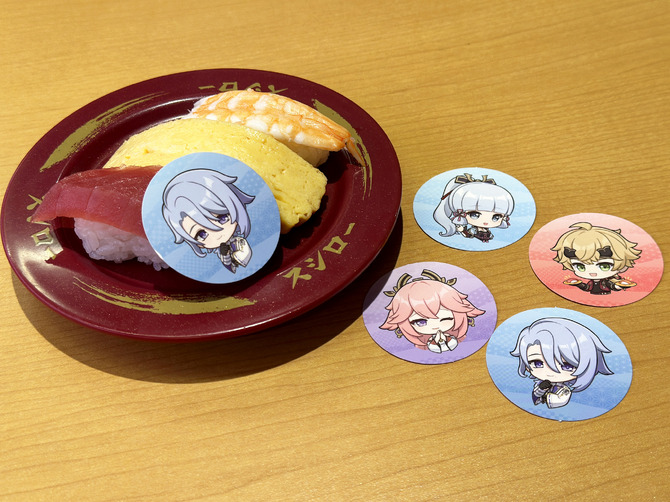 原神×スシロー 回転の宴 オリジナルすし皿 6枚セット これが噂の『