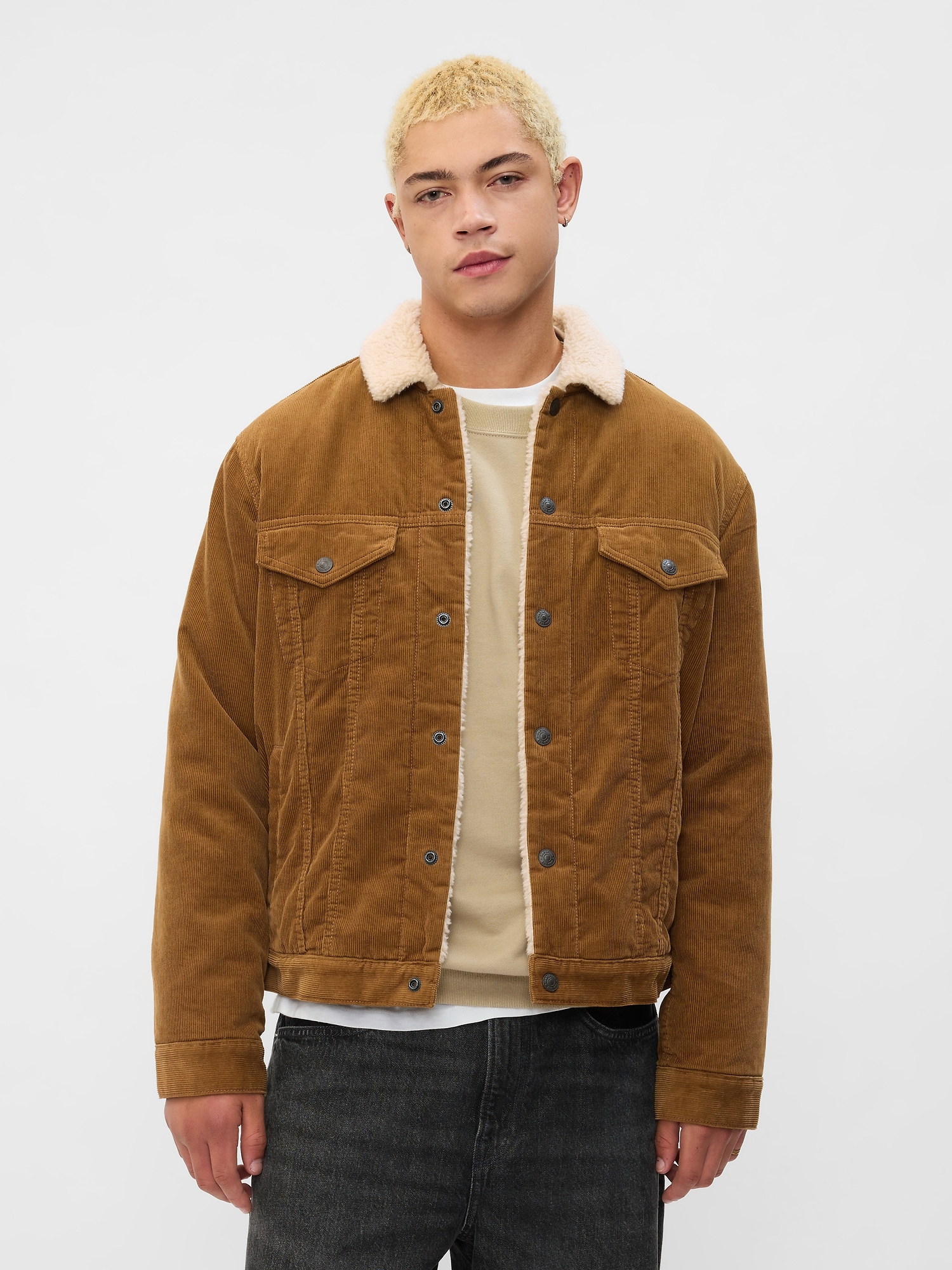 Sherpa-Lined Icon Corduroy Jacket | Gap Factory