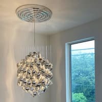 正規品・ヴァーナー・パントン スパイラルペンダントSV｜吹抜け空間の