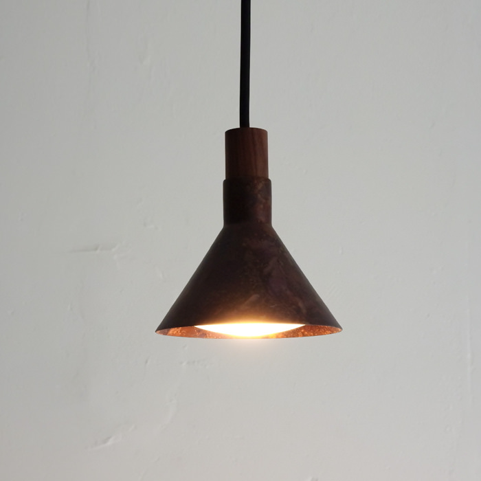 古い銅漏斗ペンダントライト カフェ什器 古い小さいろうと