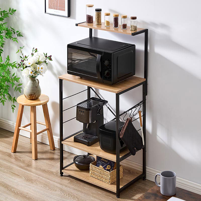 木製 キッチン収納 作家さん作品 家電収納 3段シェルフ キッチンラック