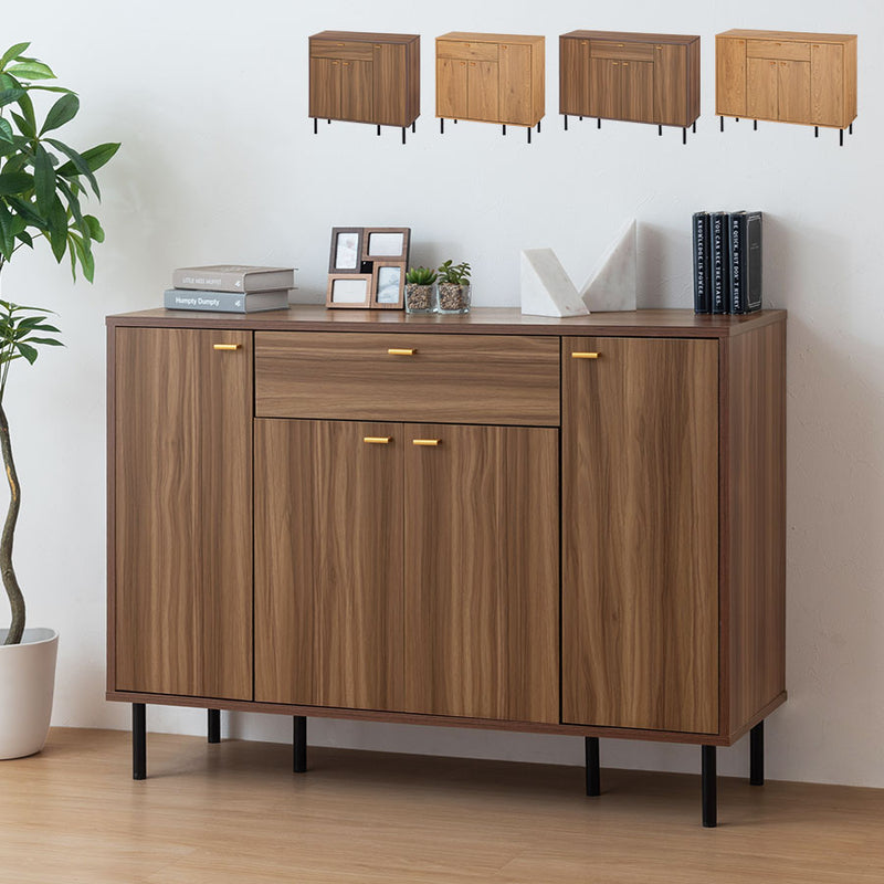 引き出し付き キャビネット 幅90cm 3扉 幅120cm 4扉 インテリア・家具