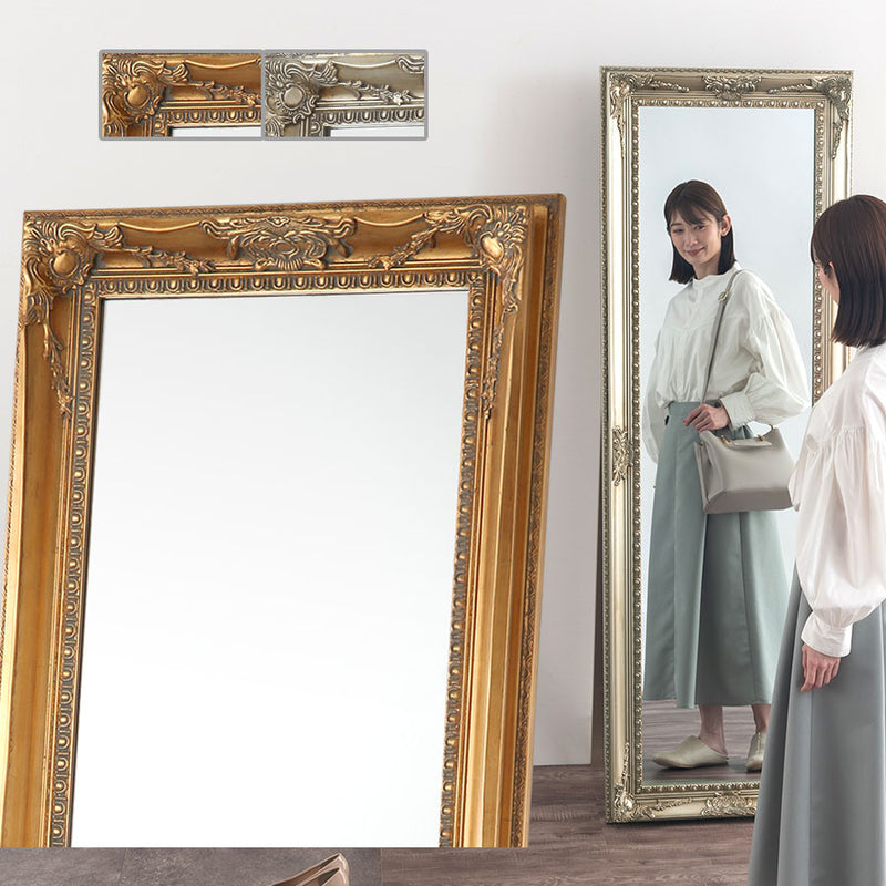 アンティーク調ミラー 幅60cm ミラー ドレッサー おしゃれ ぼん家具