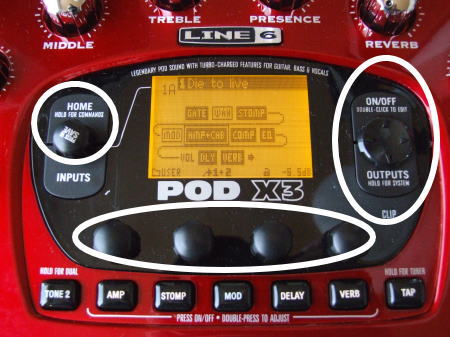 LINE 6 POD X3 レッド & FBV ペダル 音出し確認 Line 6がアンプ