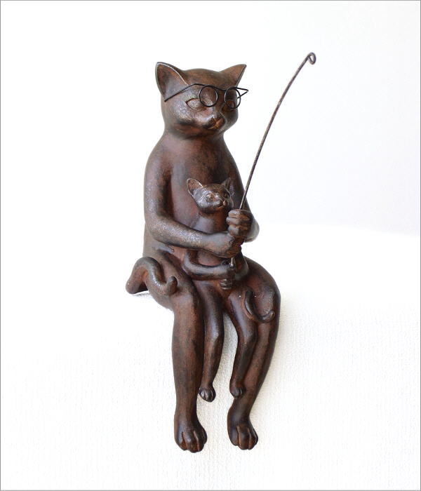 猫 ネコ ねこ 置物 おしゃれ かわいい 親子 雑貨 オブジェ