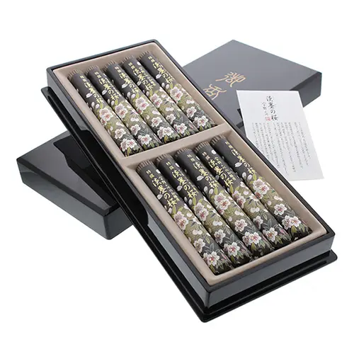 お線香 宇野千代特選淡墨の桜塗箱短寸10入｜ギフトプラザオンライン