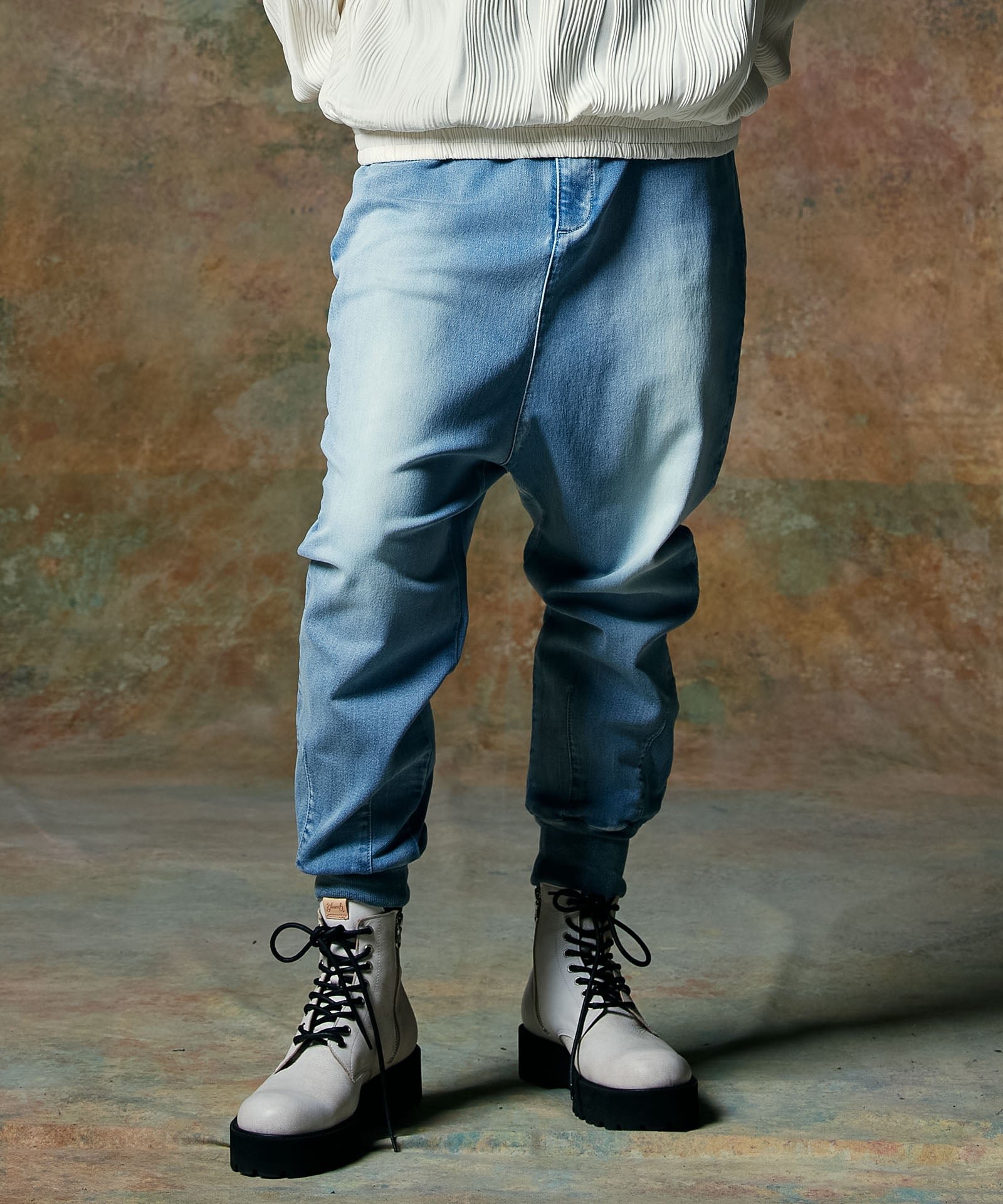 GB0424/P11 : Knit Sarrouel Denim / ニットサルエルデニム – glamb