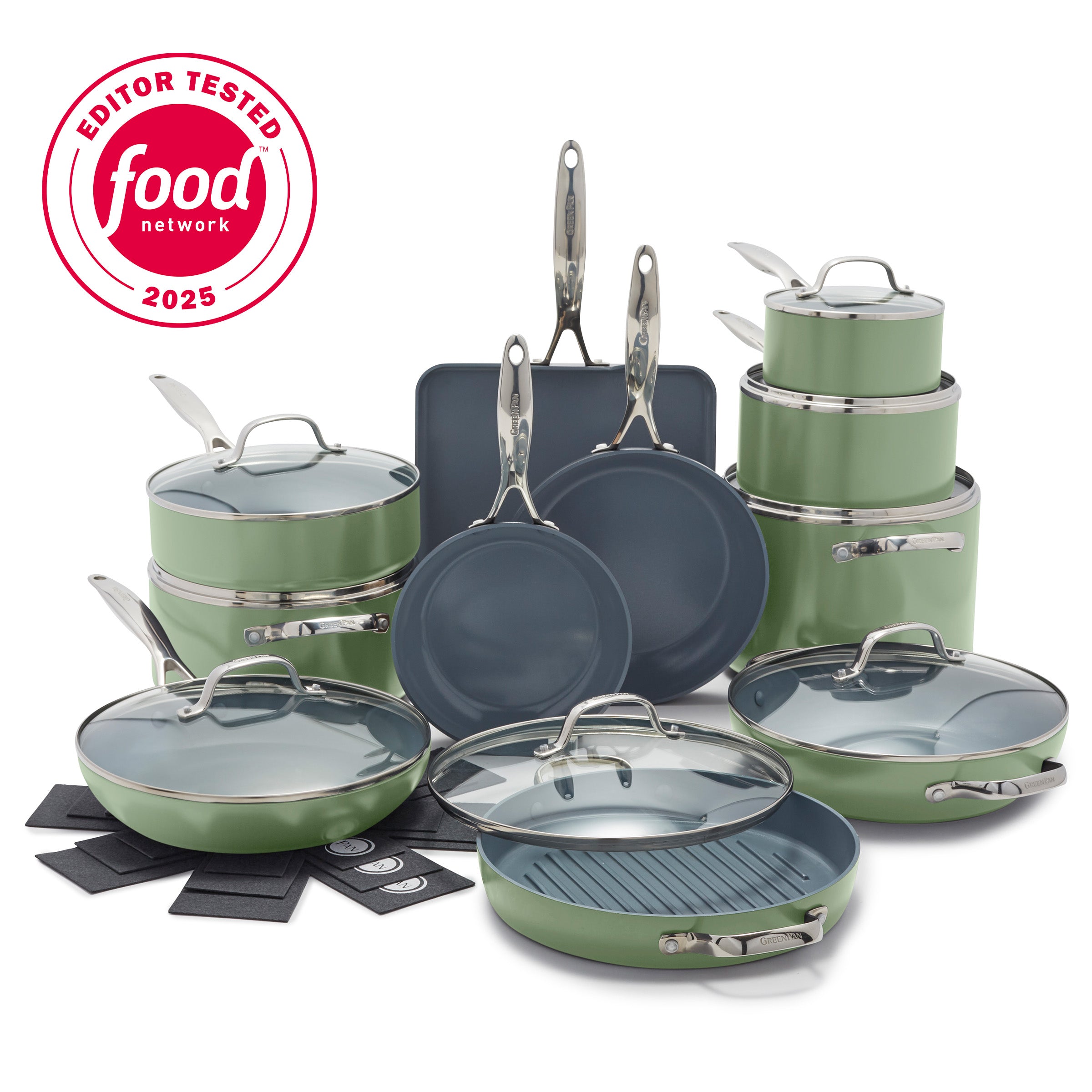 Valencia Pro Ceramic Nonstick 19-Piece Cookware Set | GreenPan