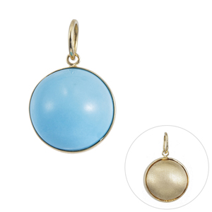 GSTV K18YGスリーピングビューティーターコイズ ペンダントブローチ