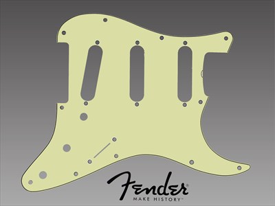 Fender フェンダー '62ストラトキャスターピックガード ミントグリーン