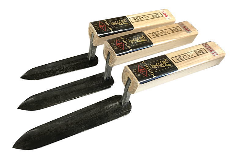 左官鏝 金梶 本焼柳刃 60ミリ 左官鏝 金梶 本焼