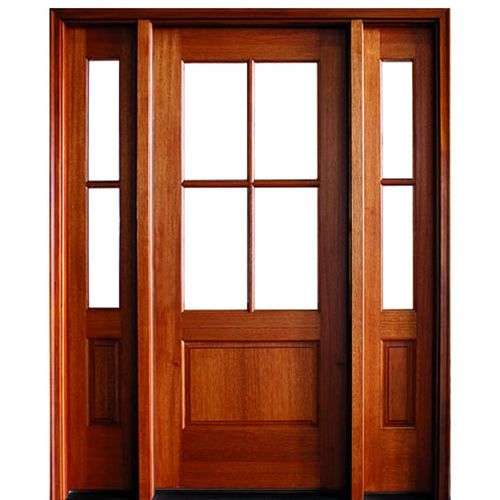 DSA Doors - Mahogany Wood Alexandria TDL 4LT 6/8 E-04 Exterior