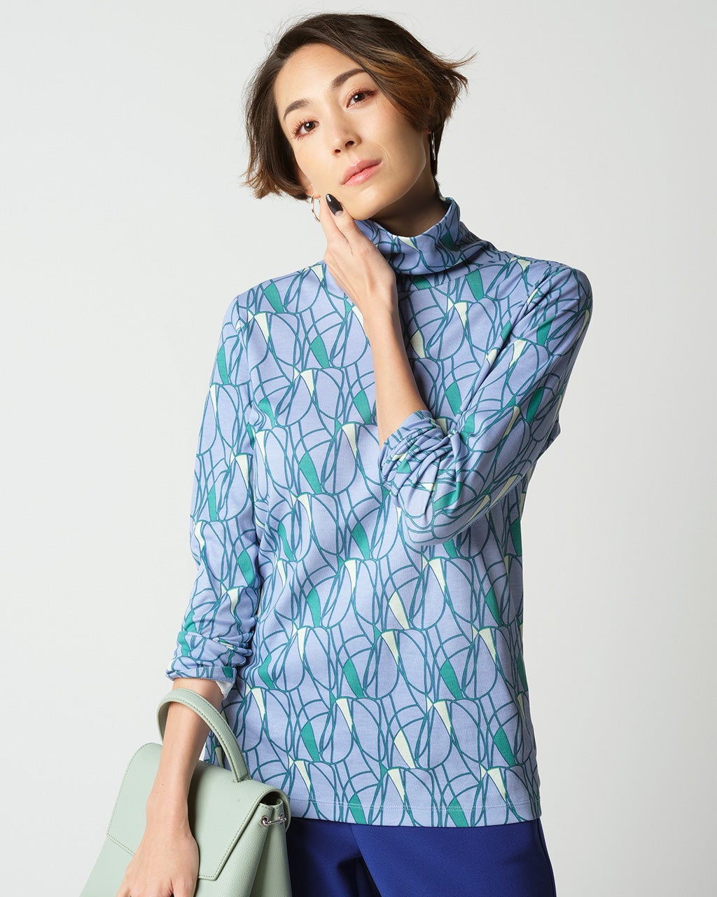 アトリエgg 雪柄長袖タートルカットソー サイズ21 新品 【公式通販】