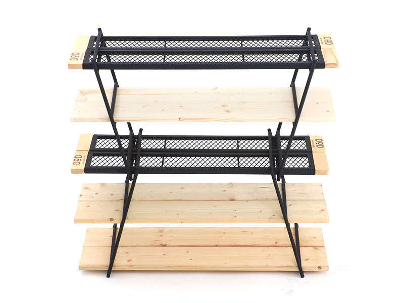 DODテキーラアイアンテーブル脚3つ+手作り棚板+カバーset DODテキーラ