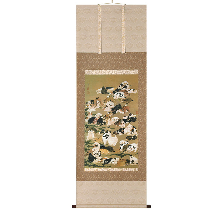 不詳/作者不詳/岩壁図/桐太巻箱付/布袋屋掛軸HE-946 不詳/作者不詳/岩