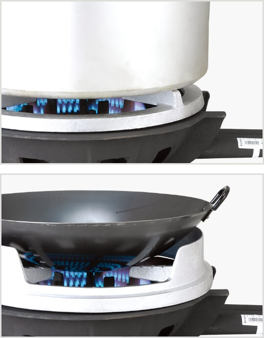 業務用 鋳物 五徳 4連 コンロ LPガス DEJ-21 業務用 鋳物 五徳 4