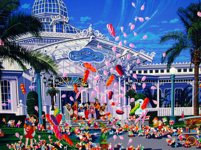 ヒロ・ヤマガタ「クリスタルパレス」大作シルクスクリーン 直筆サイン