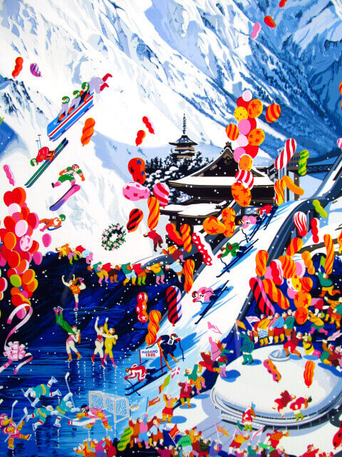 ヒロヤマガタのシルクスクリーン[長野オリンピック]