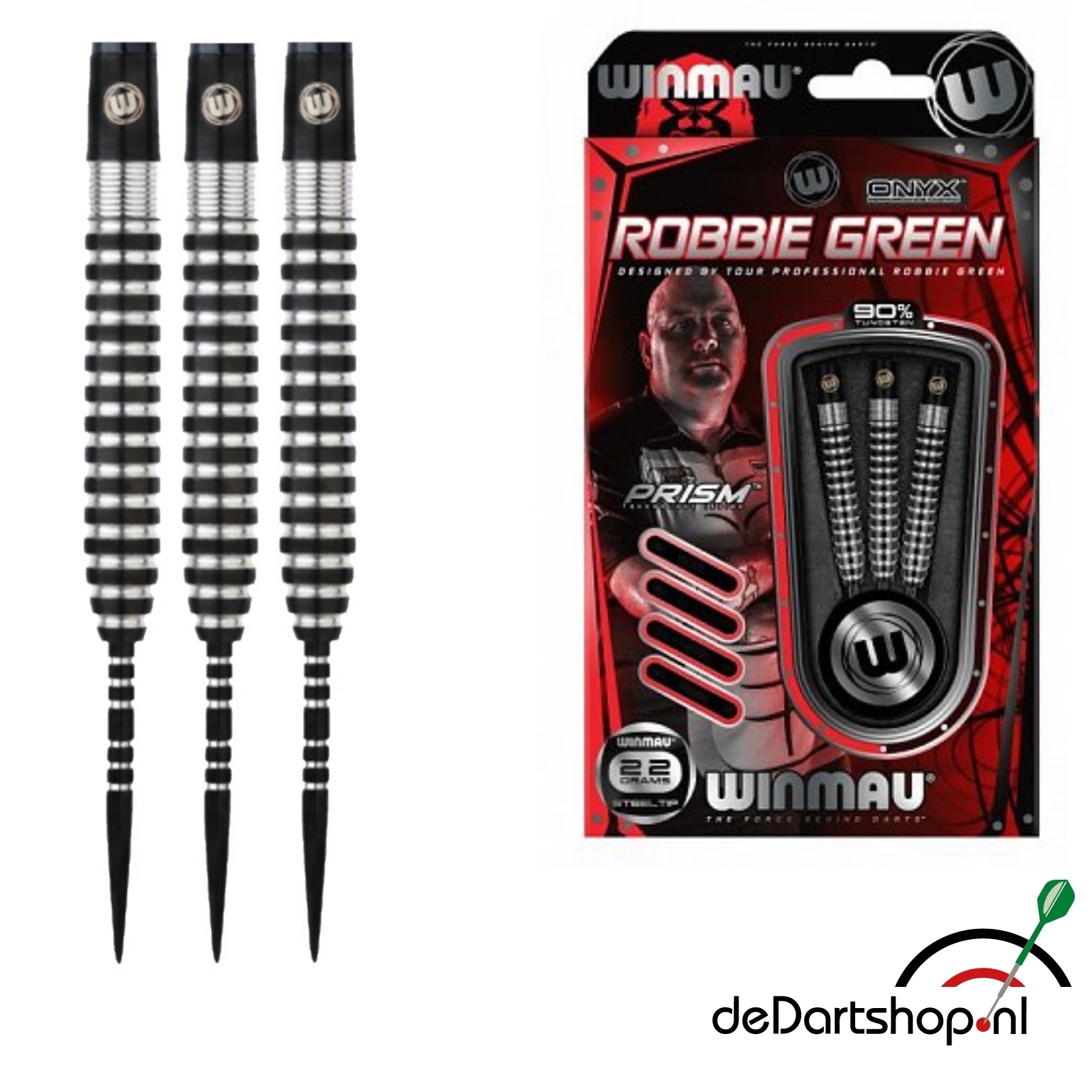 Robbie Green 90% Winmau - dartpijlen -