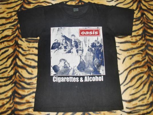 OASIS 1994 'CIGARETTE AND ALCOHOL' PROMO T-SHIRT | Defunkd