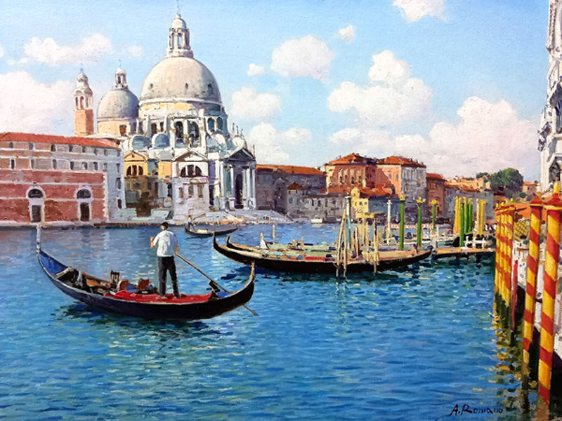 絵画 402-2 油絵/風景/街角/東京/六本木/P15号 絵画 402 油絵/風景