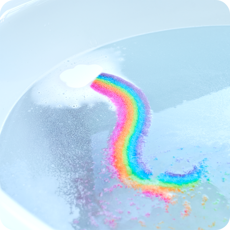 虹が出てくる入浴剤Rainbombでフォトジェニックなバスタイムを