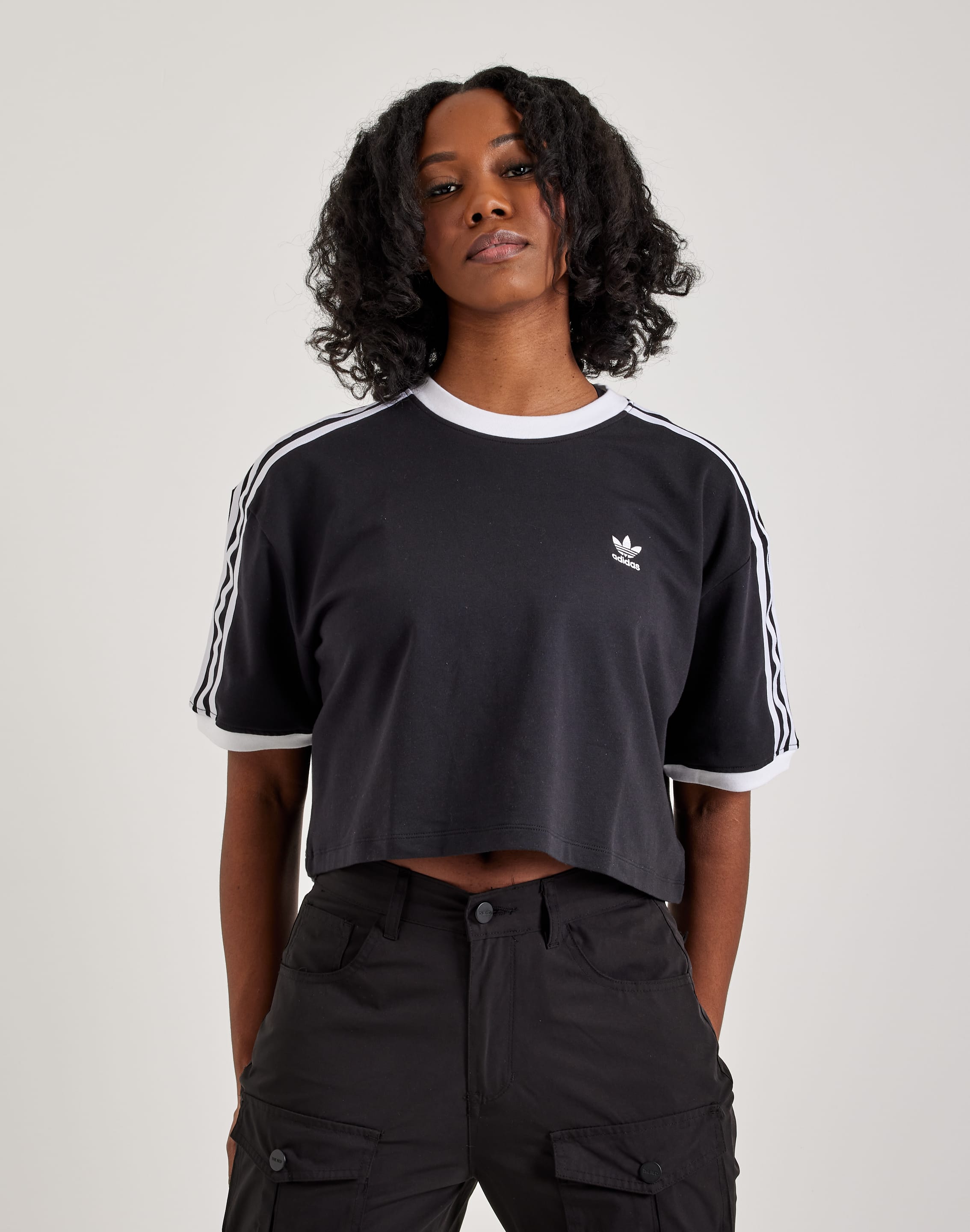 Adidas 3-Stripes Loose Cropped Tee – DTLR