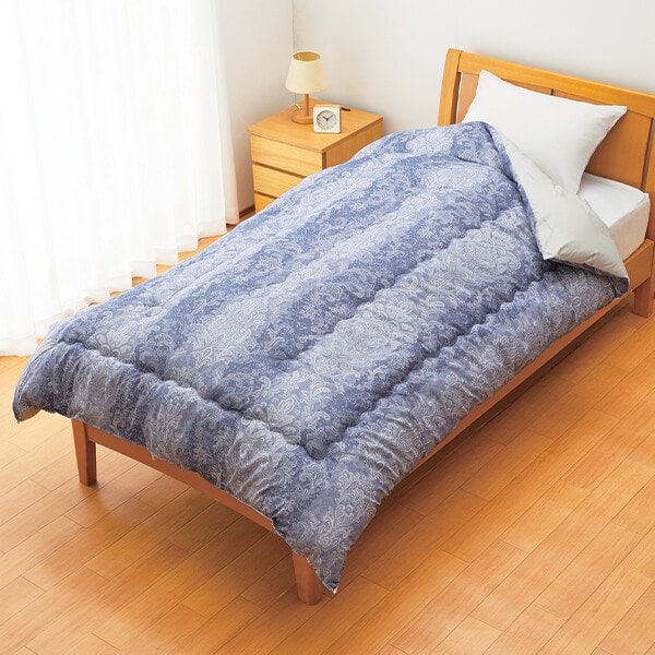 抗菌防臭 暑い寒いをちょうどよく掛け布団(シングル150×210cm ブルー