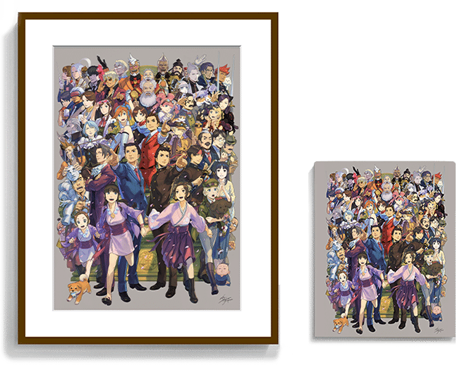 逆転裁判キャンバスアートプレミア限定品