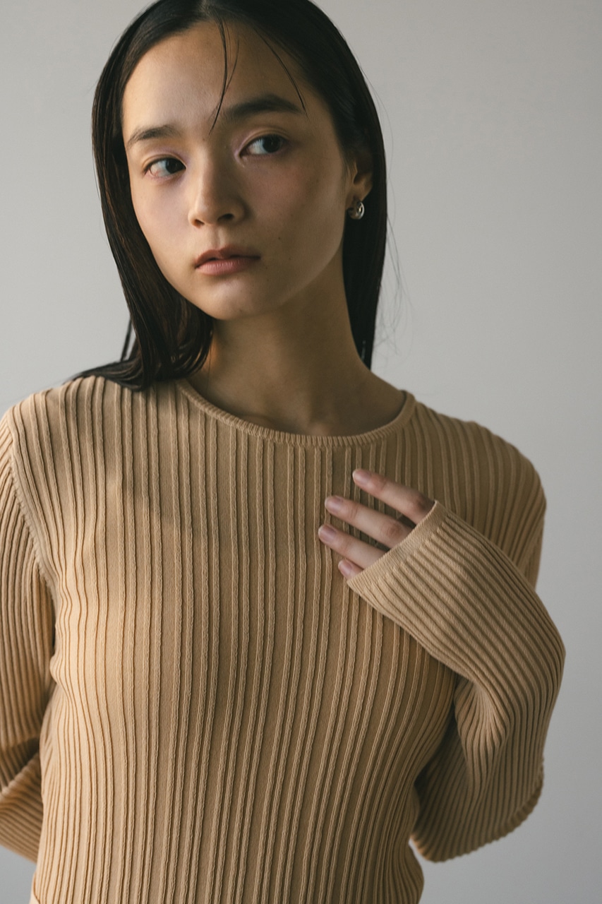 STYLEMIXER | チェンジリブニットフレアワンピース (ワンピース(ロング