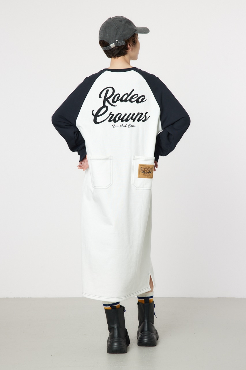 RODEO CROWNS WIDE BOWL | ラグランカラーステッチワンピース