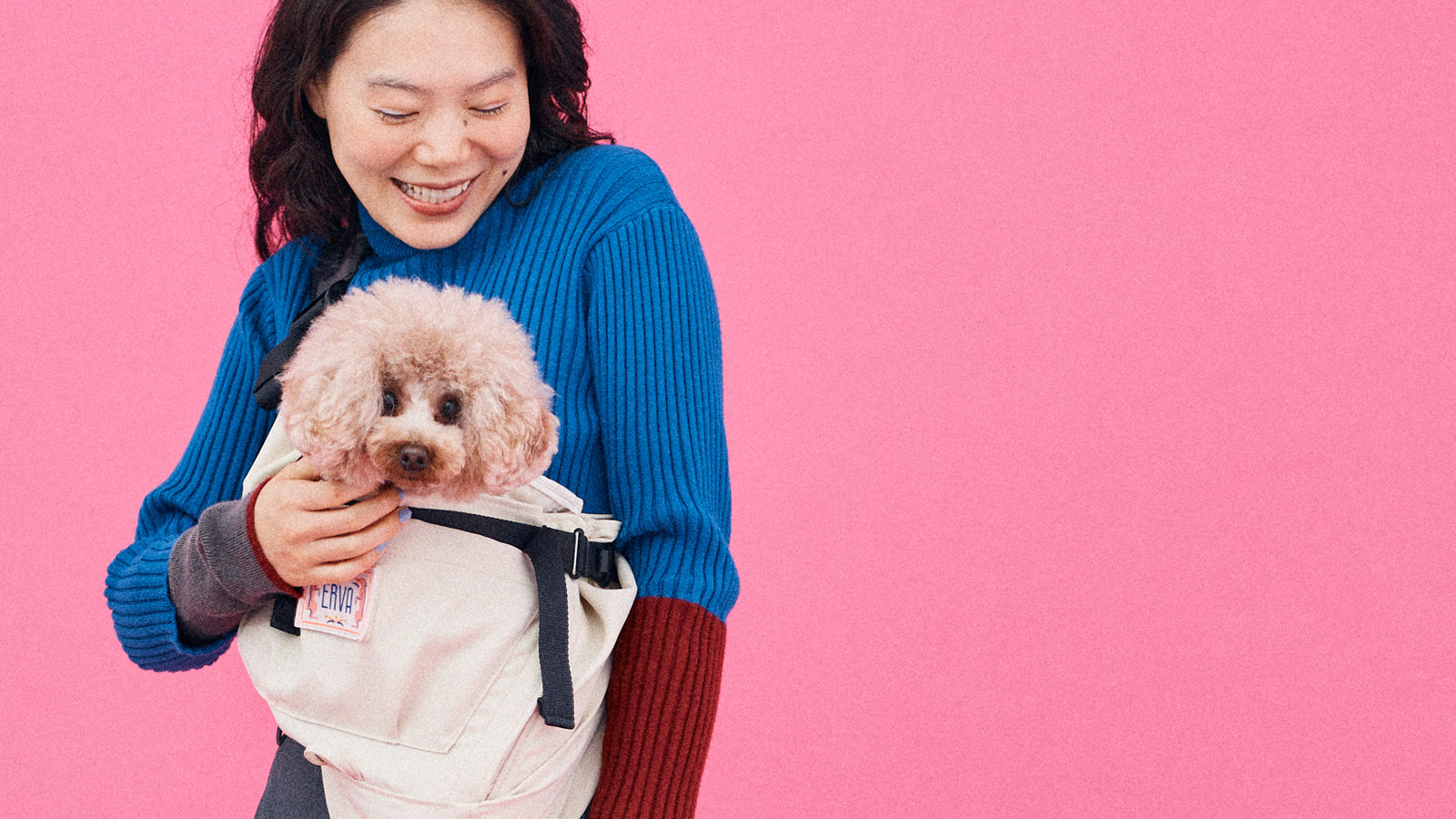 erva ドッグスリング デニム・ピンクアーモンド Type1