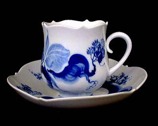 珍品☆美品【MEISSEN】ブルーオーキッド スープチューリン（大