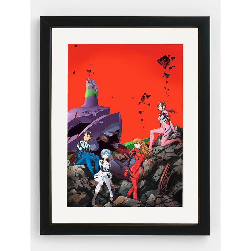 エヴァンゲリオンイラスト展II】鈴木俊二複製原画M:シンジ＆レイS32