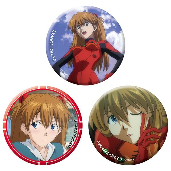 エヴァ＊アスカ 缶バッジ 万博限定】惣流・アスカ・ラングレー 缶