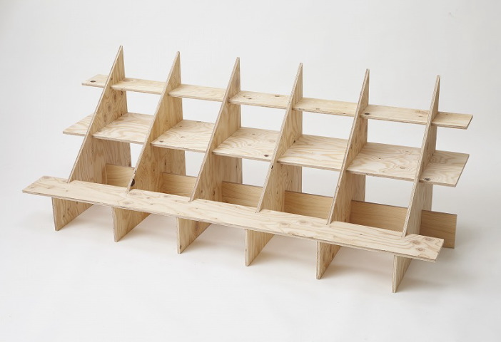 マルシェ傾斜ディスプレイ完成セット（傾斜台と木箱のセット