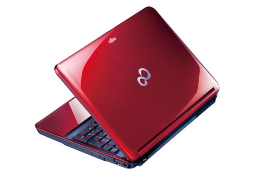 富士通 赤 ノートPC 初心者用ガイド本付 168 富士通 赤 ノートPC