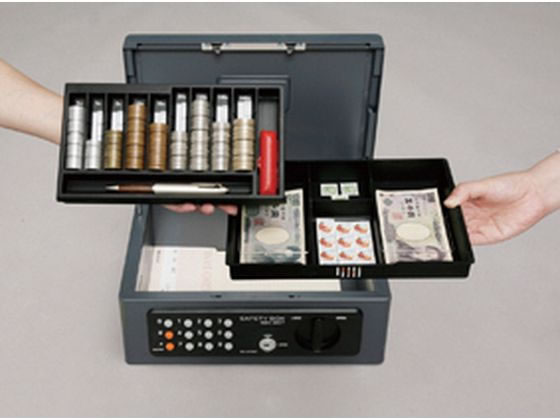 アイリスオーヤマ テンキー式手提げ金庫 B5 ダークブルー SBX-B5T 通販