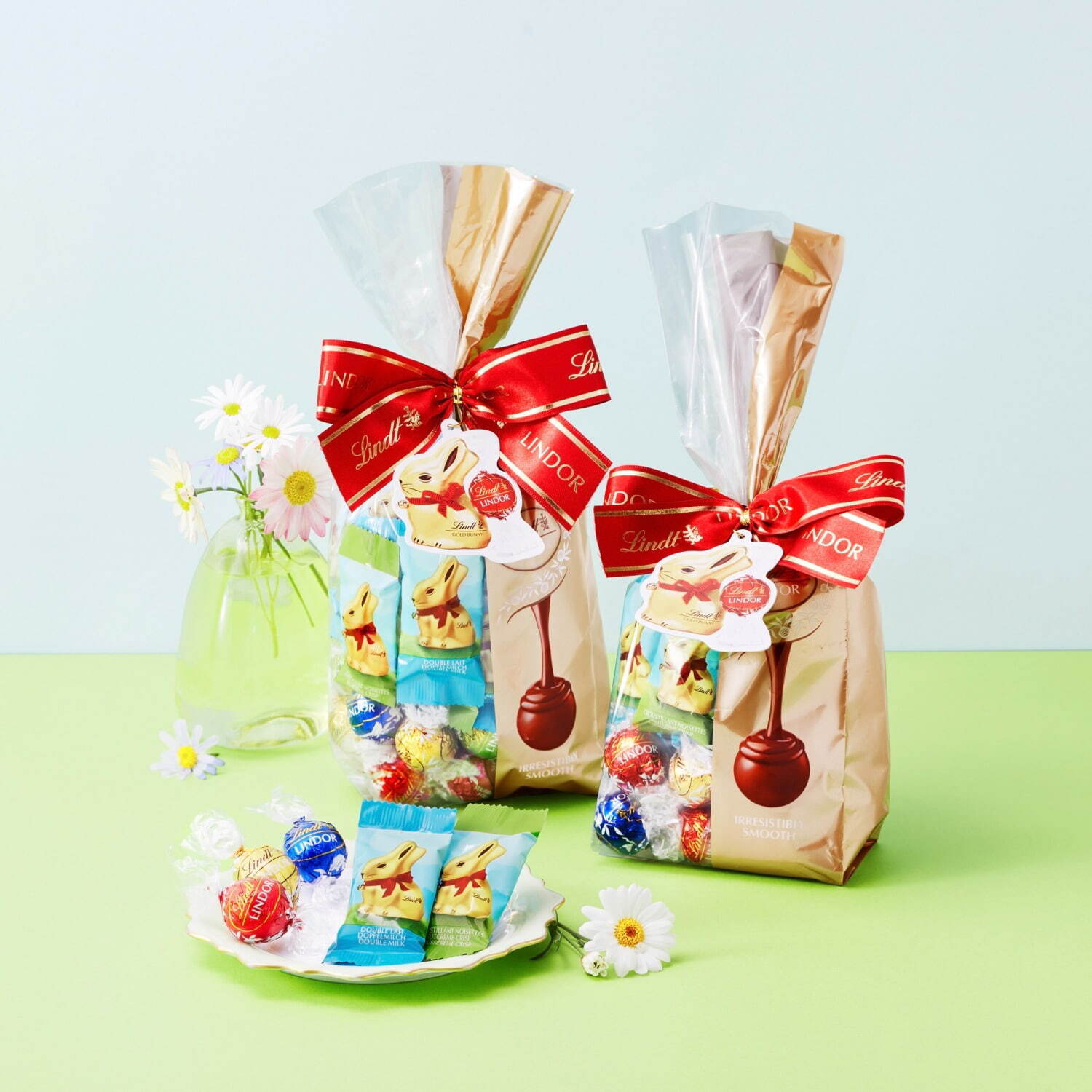 リンツ24年春限定でうさぎ型ミルクチョコレート「ゴールドバニー