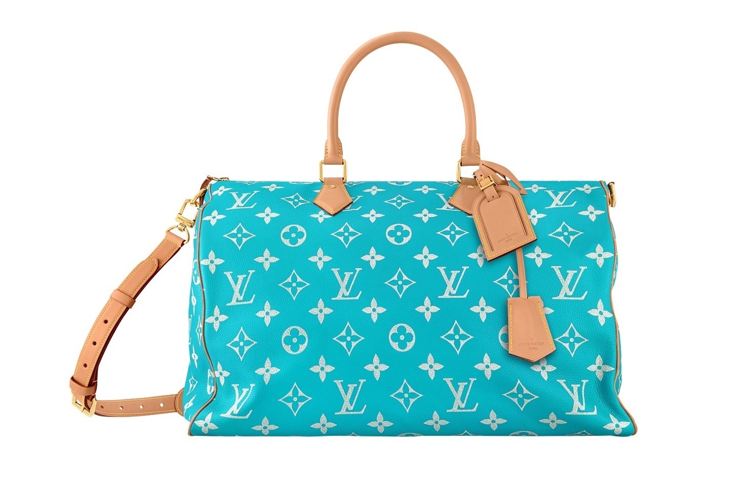 ルイ・ヴィトン24年秋冬メンズバッグ、ターコイズ色「スピーディ P9