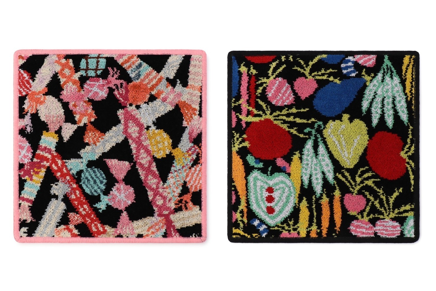 フェイラー「キャンディ＆野菜」デザインのアートハンカチ、上野リチ