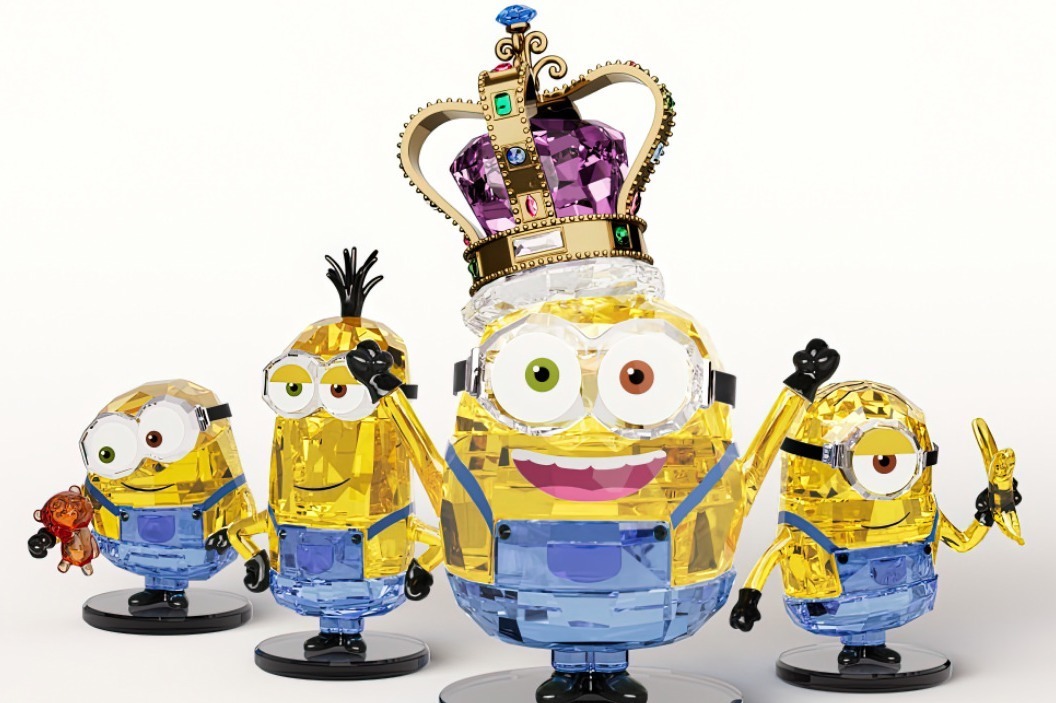 スワロフスキー「ミニオンズ」クリスタルフィギュア、王冠煌めく