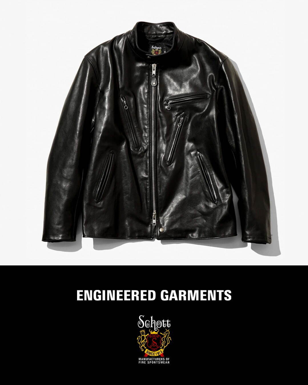 エンジニアド ガーメンツ×ショットのライダースジャケット、パーツを