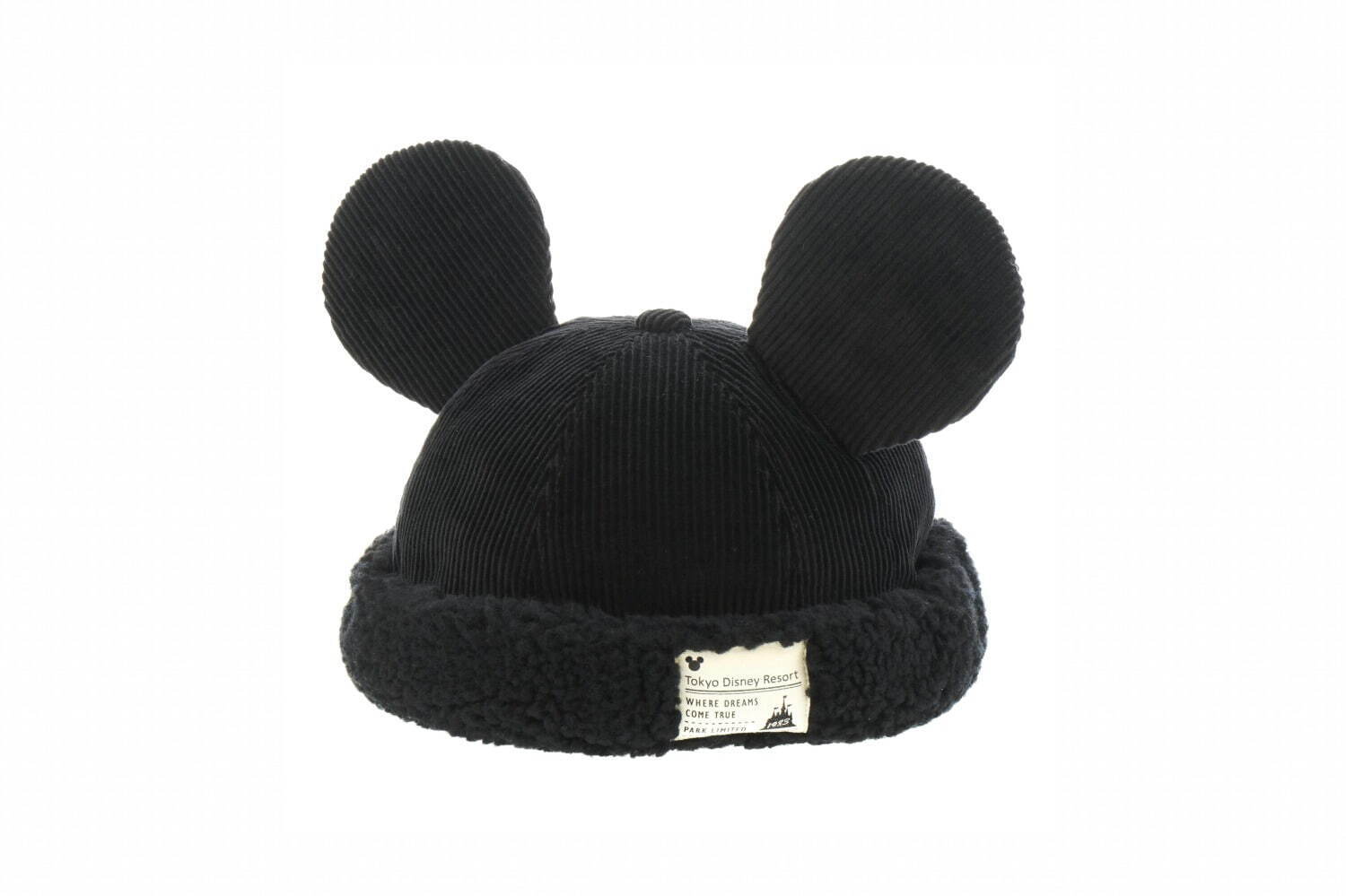 東京ディズニーリゾート“ふわもこ”グッズ、耳付きコーデュロイキャップ