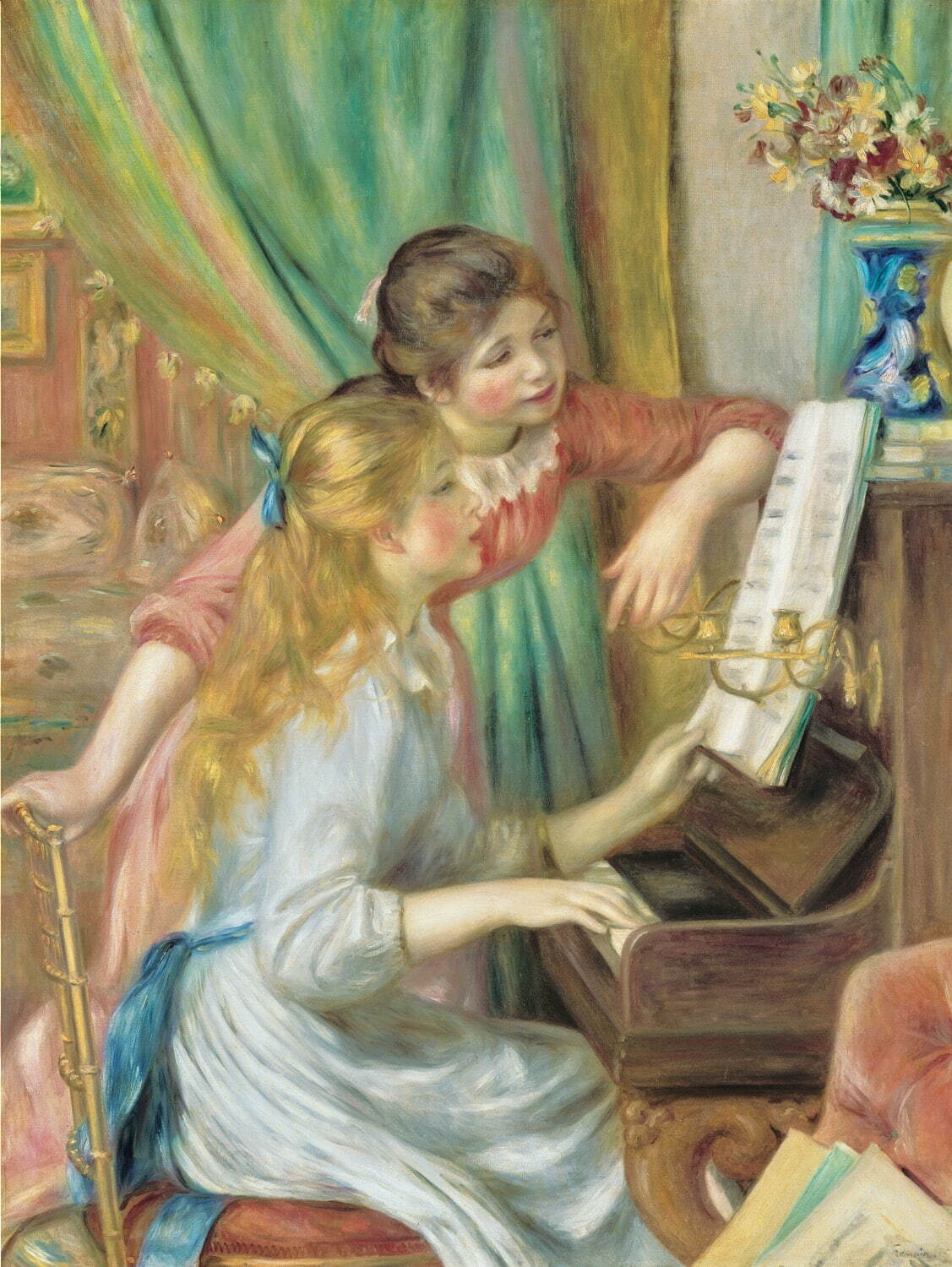 印象派 油彩画 複製品 ルノワール テラスにて 印象派 油彩画 複製品