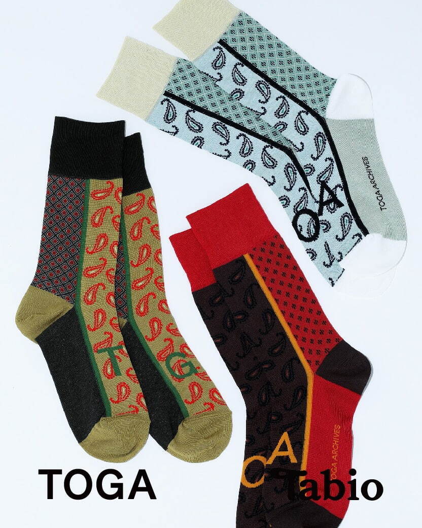 TOGAとタビオのコラボソックス、“リボンを巻き付ける”新タイプ＆魔除け