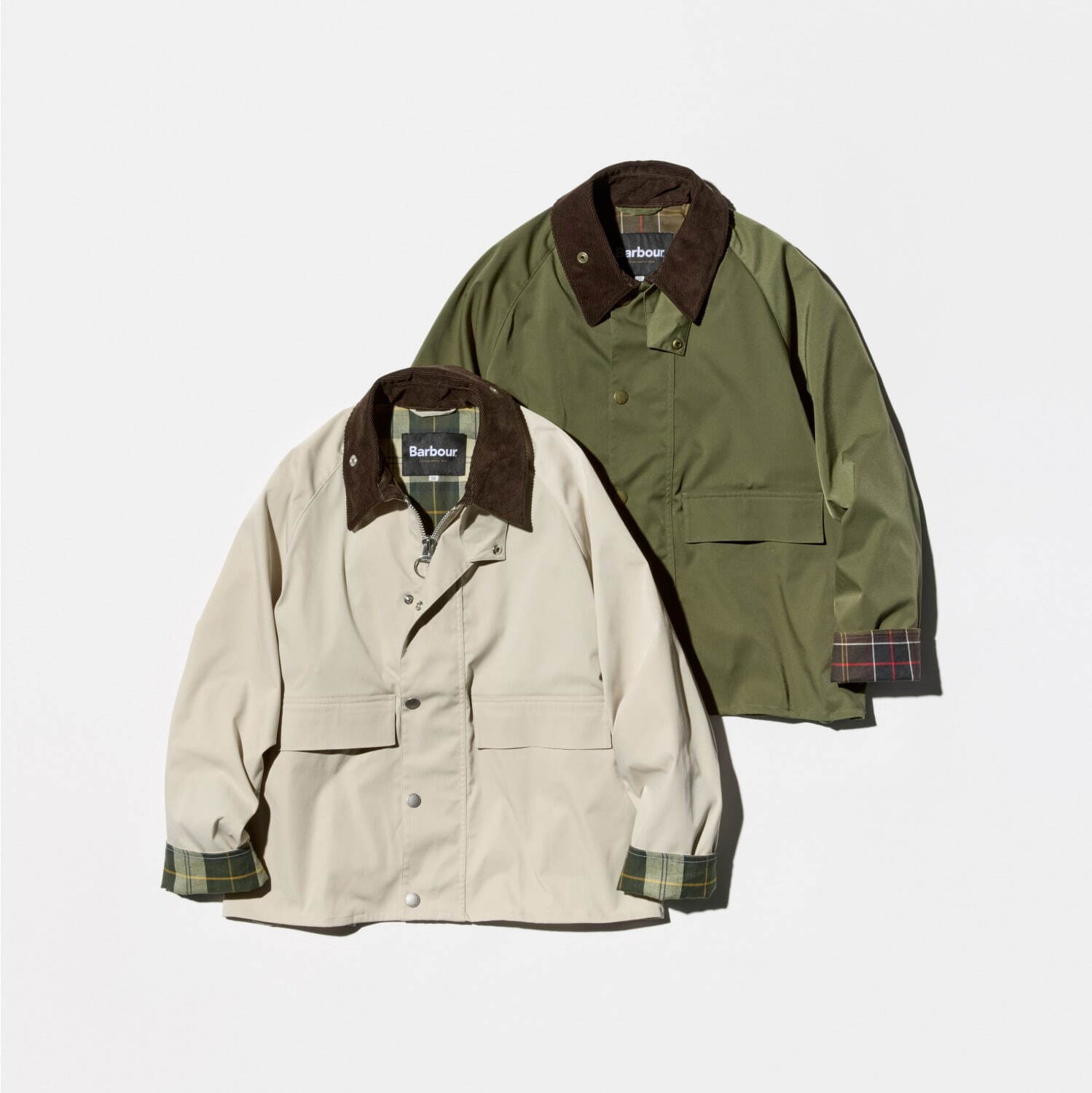 バブアーのグリーンレーベル リラクシング限定ジャケット、オリーブ