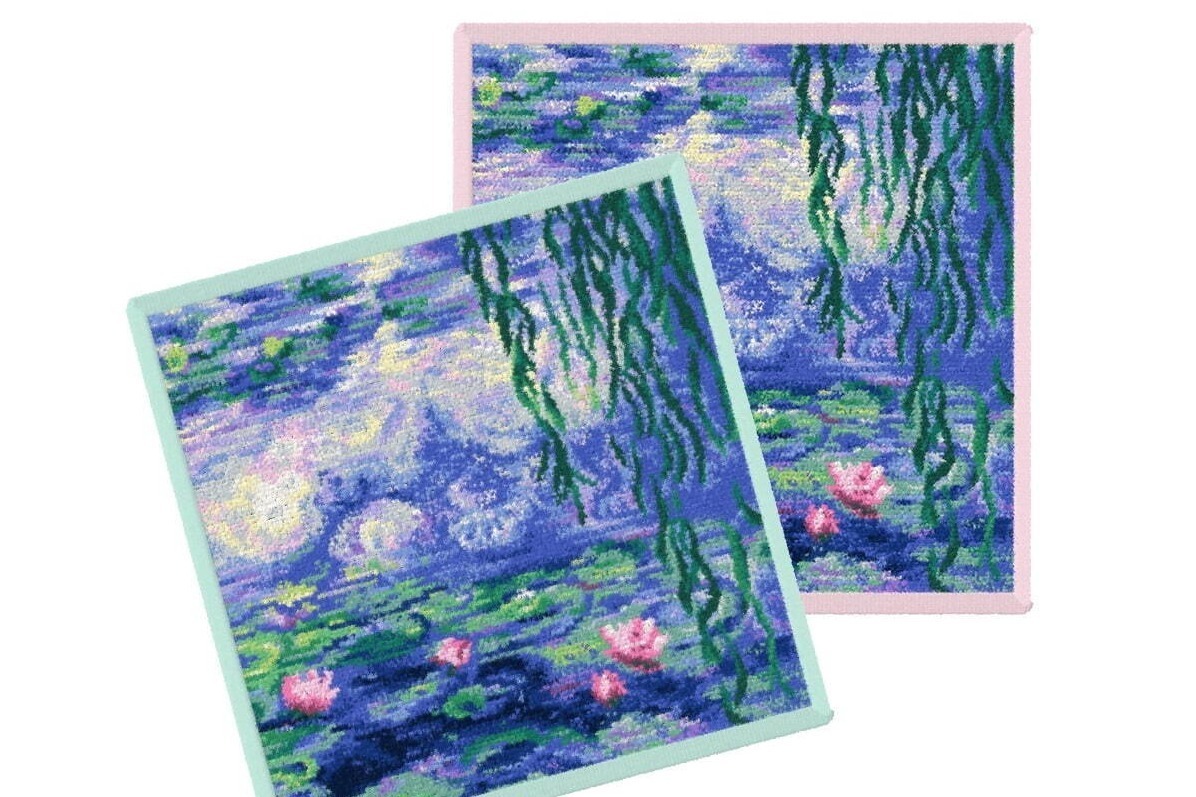 まつり⭐︎ FEILER ゴールド額縁 約30cm モネハンカチタオルセット